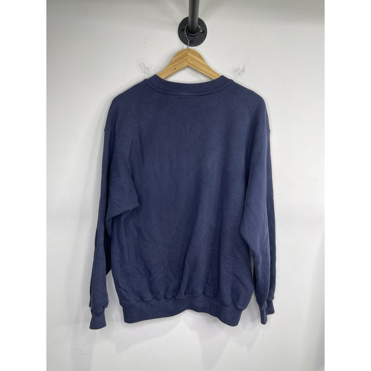 Men’s VTG Nike Crew Neck Sweatshirt Navy Blue Embroidered Swoosh Logo Sz M