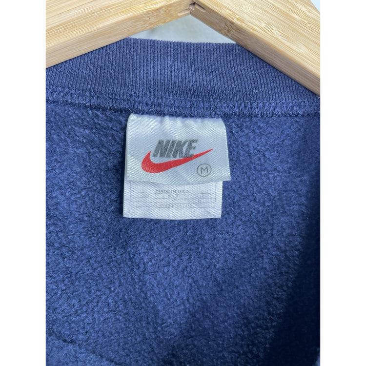 Men’s VTG Nike Crew Neck Sweatshirt Navy Blue Embroidered Swoosh Logo Sz M