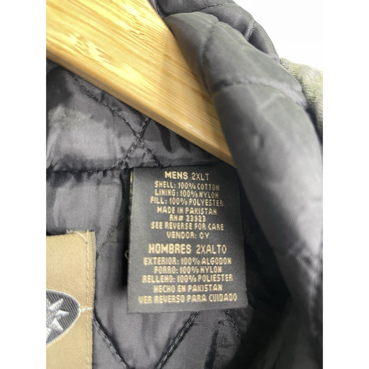 Canyon Guide Outfitters Camo Full Zip Quilted Jacket With Hood Mens Size 2XLT