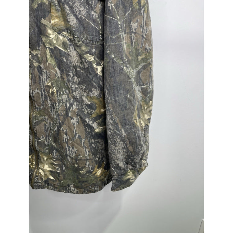 Canyon Guide Outfitters Camo Full Zip Quilted Jacket With Hood Mens Size 2XLT