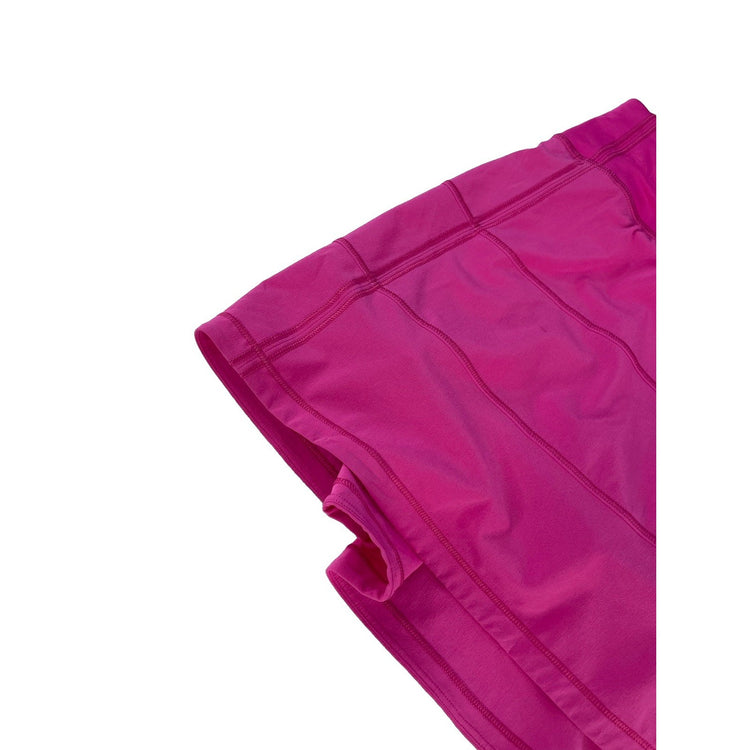 ens Lululemon Magenta Hot Pink Tiered Pace Rival Tennis Running Skirt Size 6