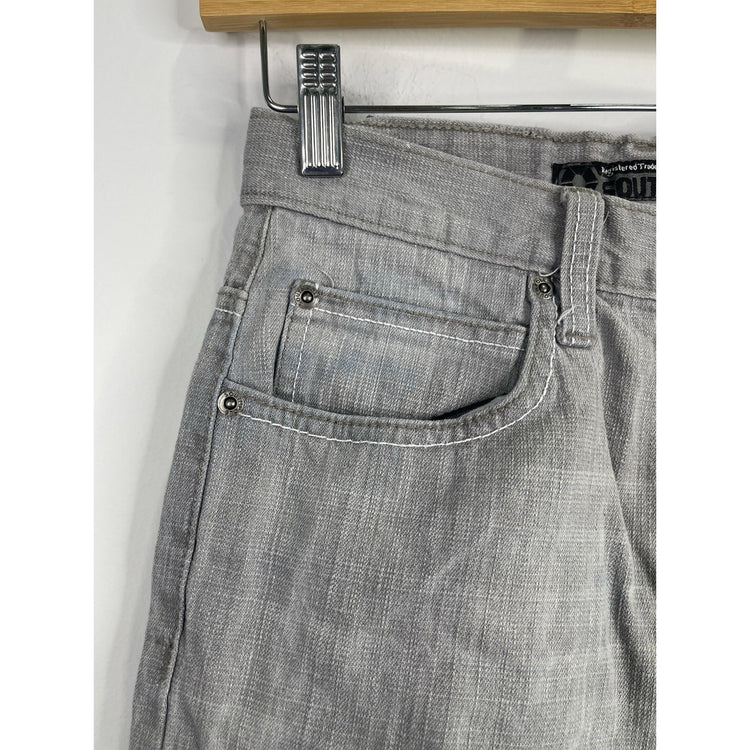 Women’s Y2K South Pole Jean Shorts Gray Baggy Loose Long Form Sz 12 28x11