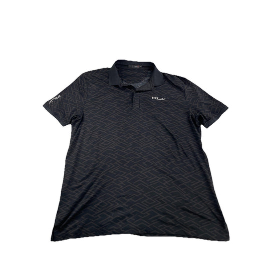 Mens Ralph Lauren Size 2XL Black Dri Fit RLX Polo