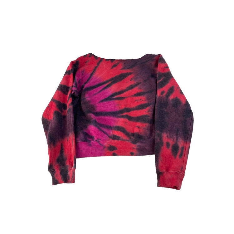 Women’s PINK Victorias Secret Red & Pink Off The Shoulder Sweater Size Medium