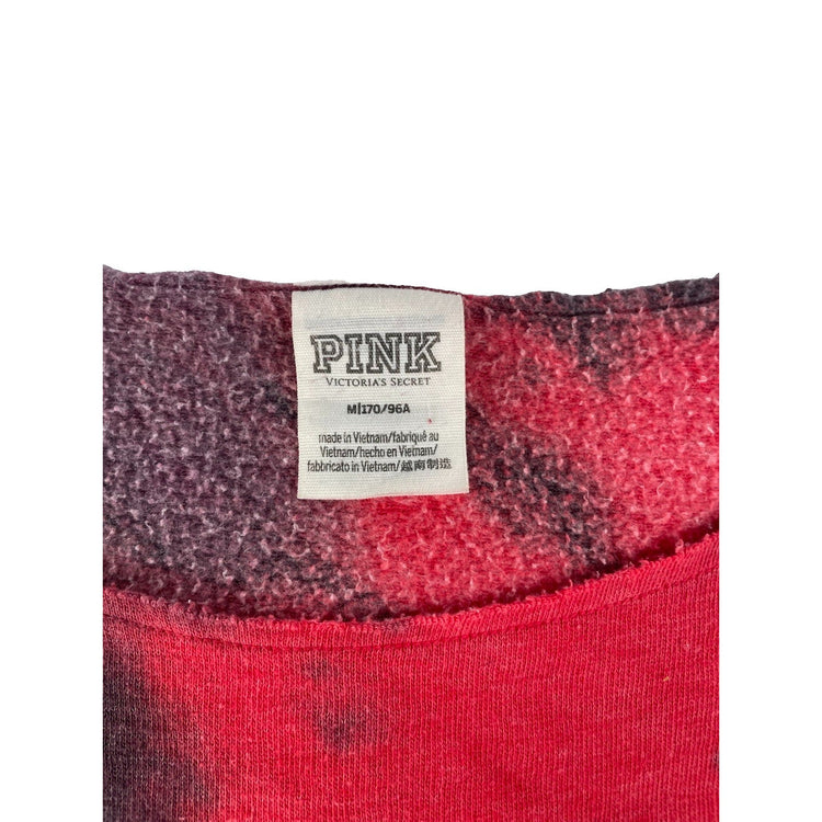 Women’s PINK Victorias Secret Red & Pink Off The Shoulder Sweater Size Medium