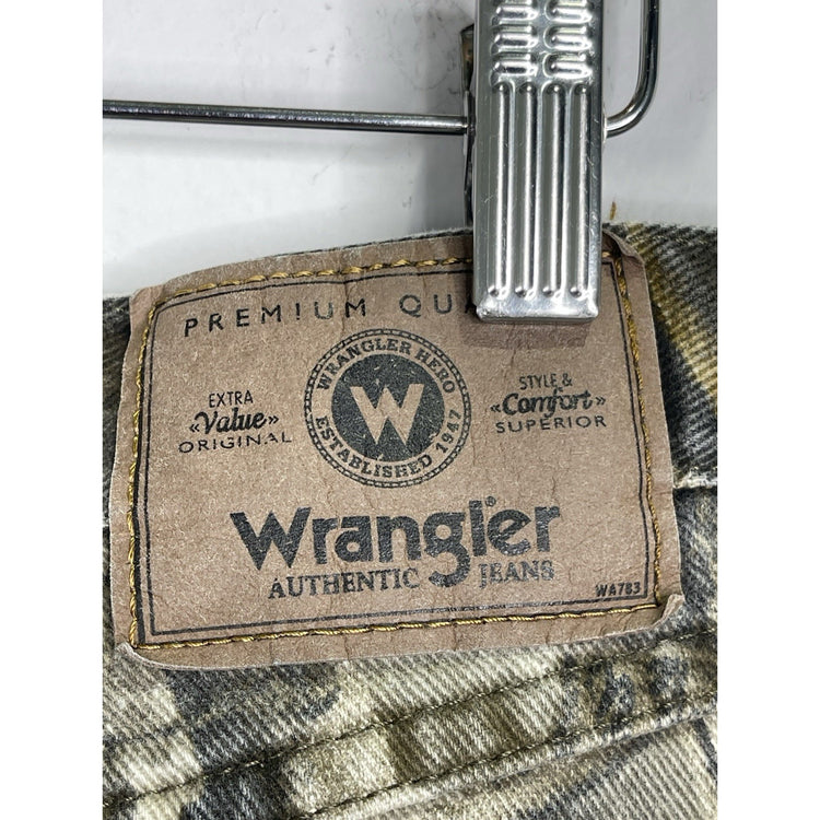 Wrangler Double Knee Camo Jeans Mens 34x34 Realtree Hardwood Denim Hunting