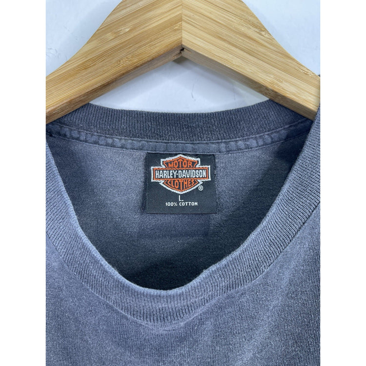 Vintage Men’s Harley Davidson ‘Doesn’t Make Me A Bad Guy’ Graphic T Shirt Sz L