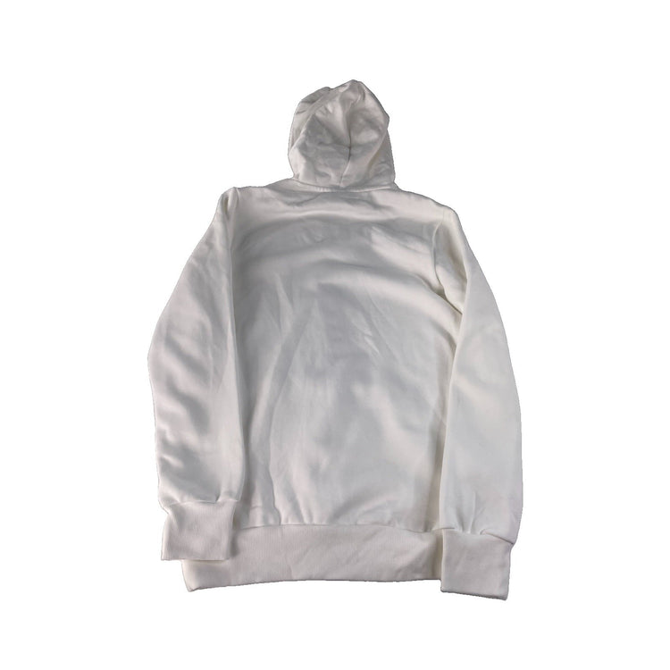 Mens Puma NWT White Navy Blue Dotted Logo Pullover Hoodie SIZE S