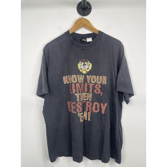 Warner B. Vintage 1995 Know Your Limits Then Destroy Em Single Stitch XXL Tshirt