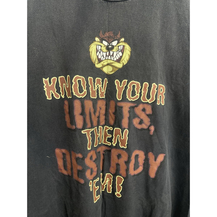 Warner B. Vintage 1995 Know Your Limits Then Destroy Em Single Stitch XXL Tshirt