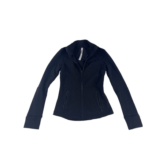 Womens Lululemon Black Solid Luon Full Zip Define Workout Track Jacket SIZE 6