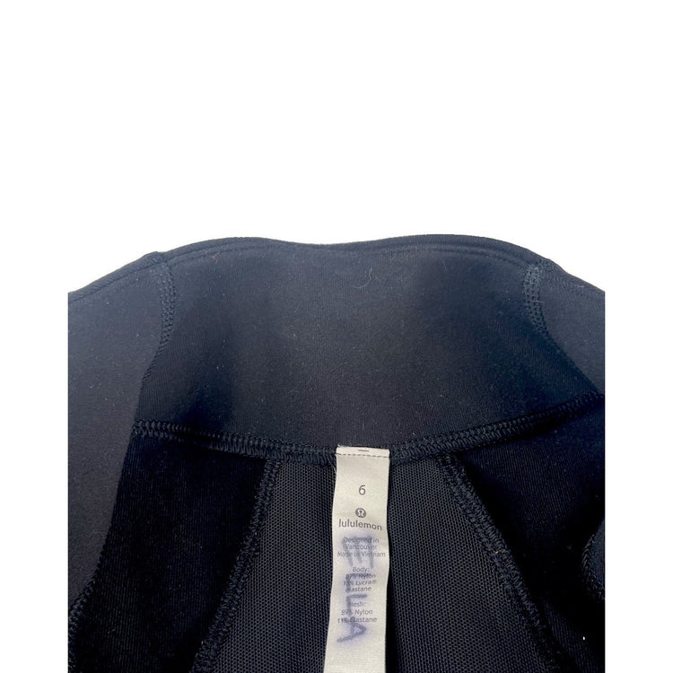 Womens Lululemon Black Solid Luon Full Zip Define Workout Track Jacket SIZE 6