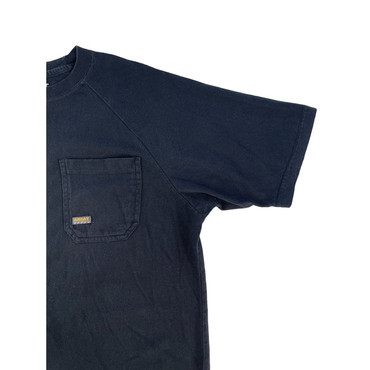 Mens Ariat REBAR Classic Black Shirt Sleeve Pocket Shirt Size Medium