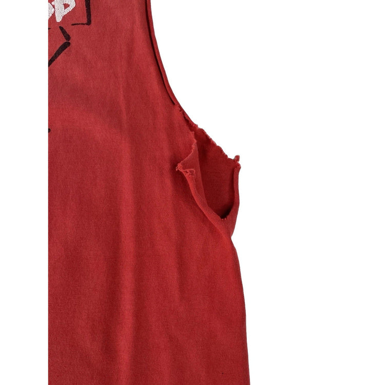 Mens Vintage Red Hang Stop Bar Houston Texas Cut Off Muscle Tank Shirt SIZE L