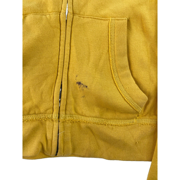 Womens Aeropostale Yellow Zip Up Hoodie Sweatshirt Size XS