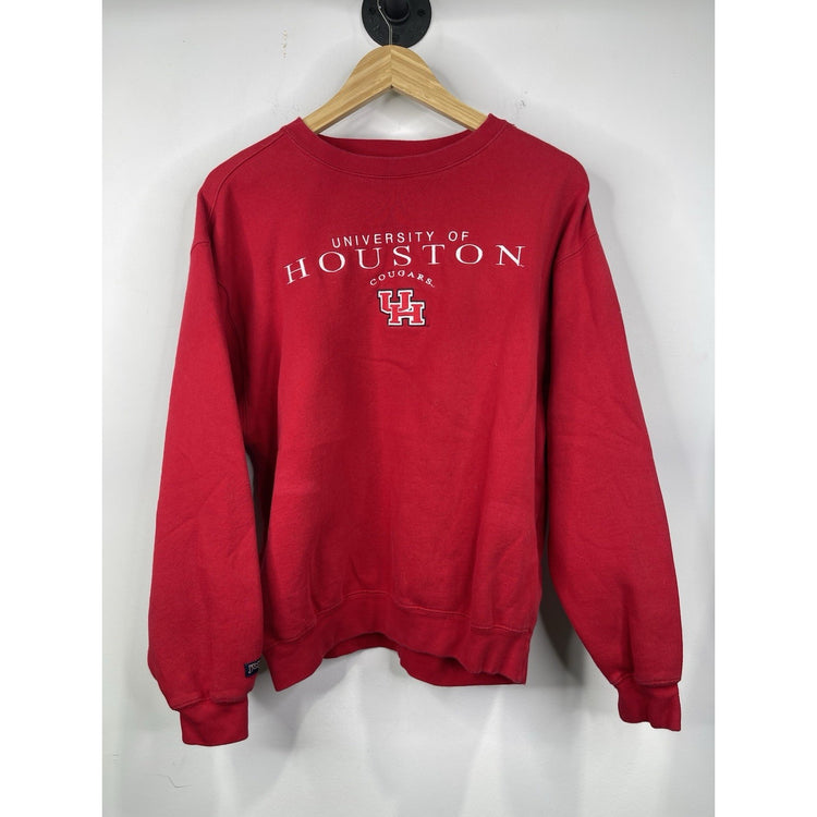 Men’s Red Jansport Red Univesity Of Houston Embroidered Pullover Sweatshirt Sz M