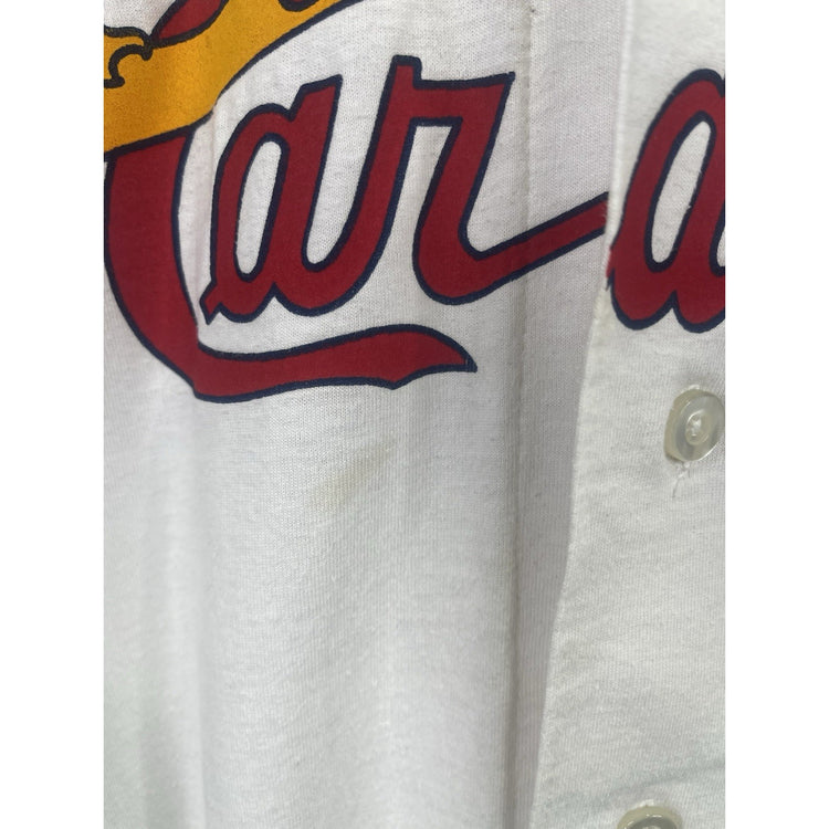 Vintage St. Louis Cardinals Shirt Mens XL Russell Athletic Button Up Retro