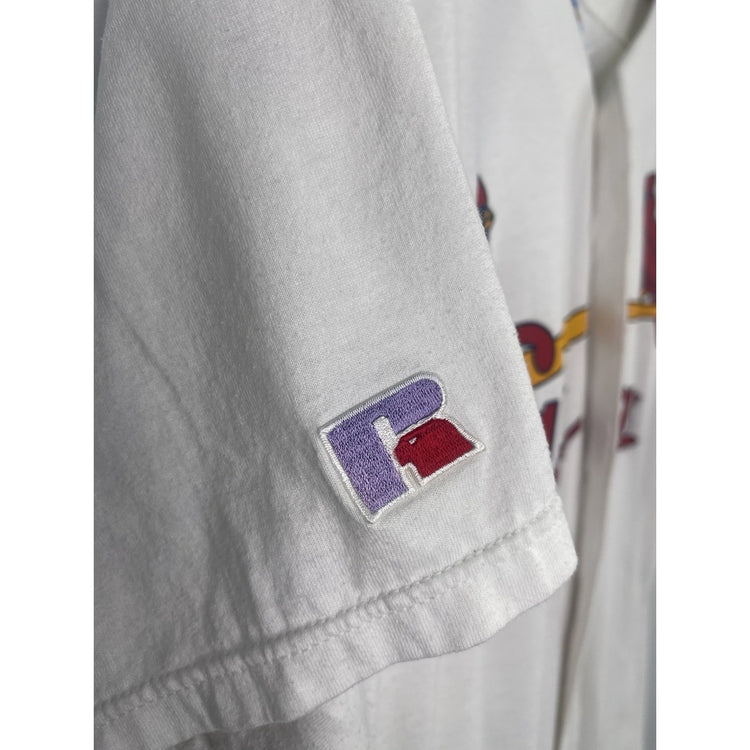 Vintage St. Louis Cardinals Shirt Mens XL Russell Athletic Button Up Retro
