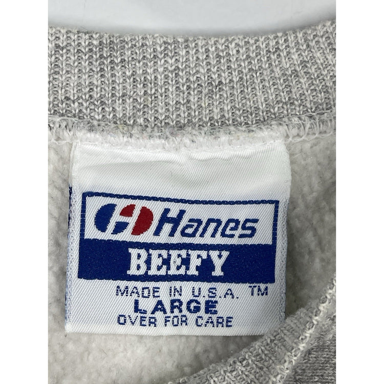 Vintage 90s Kansas State University Wildcats Grey Pullover Sweatshirt Sz Large