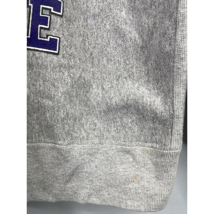 Vintage 90s Kansas State University Wildcats Grey Pullover Sweatshirt Sz Large
