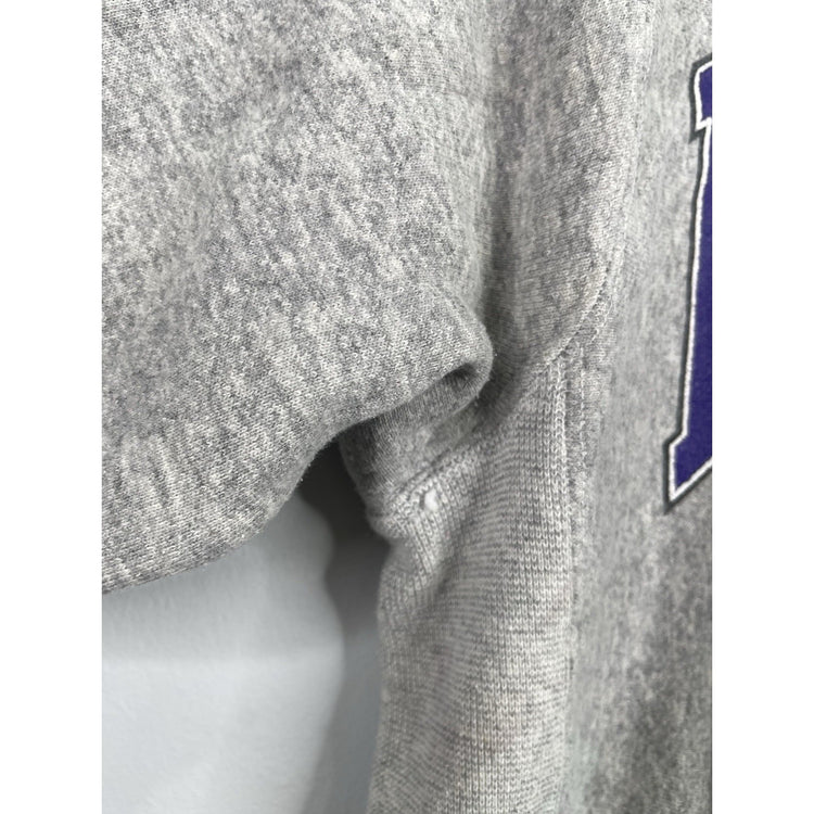 Vintage 90s Kansas State University Wildcats Grey Pullover Sweatshirt Sz Large