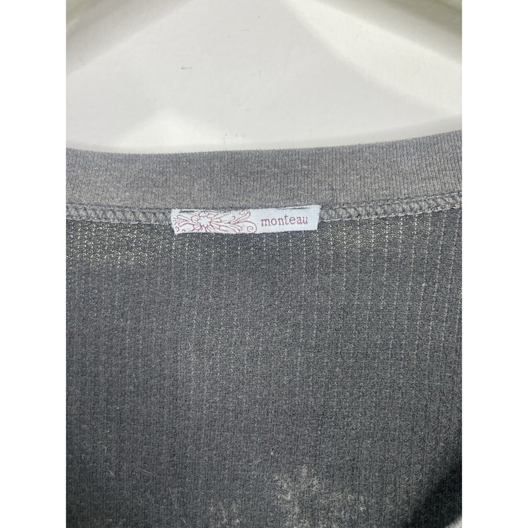 Women’s Y2K Monteau Floral Design Long Sleeve Thermal Shirt