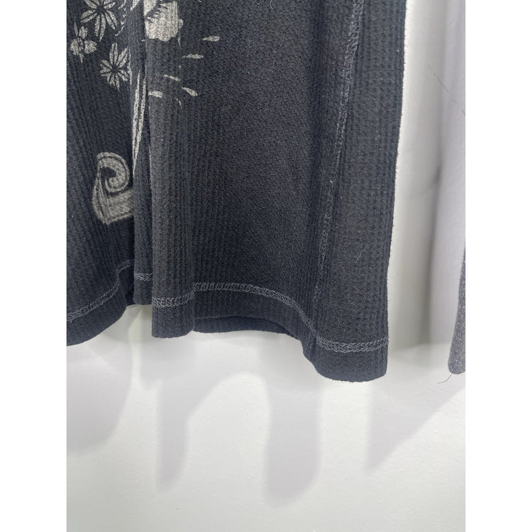 Women’s Y2K Monteau Floral Design Long Sleeve Thermal Shirt