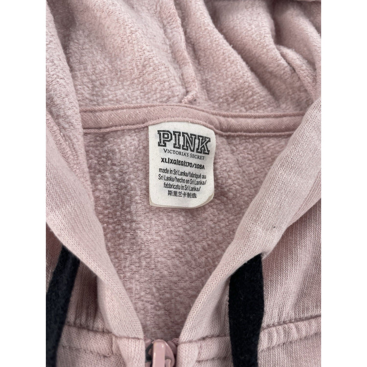 Women’s PINK Victoria Secret light Pink Zip Up Jacket Size XL