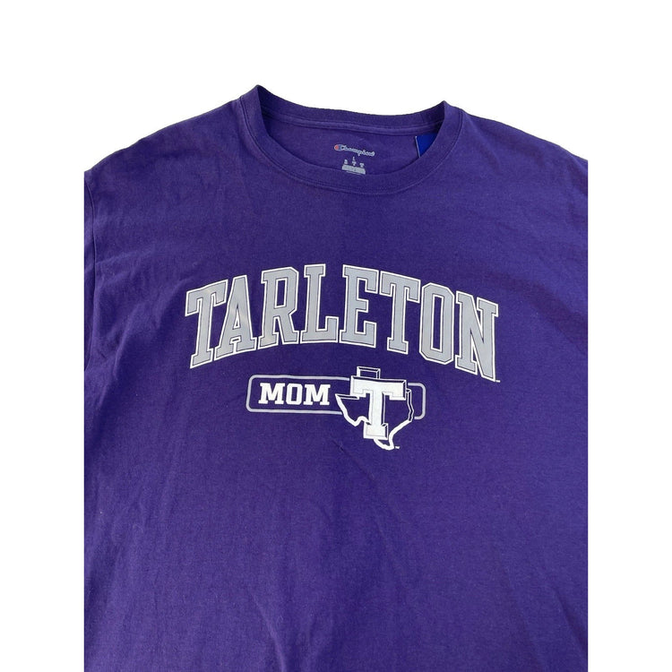 Womens Champions Purple ‘Tarleton Mom’ T Shirt Size Large