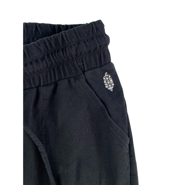 Womens Free People FP Movement Black Solid Ribbed Cuff Joggers Size XS