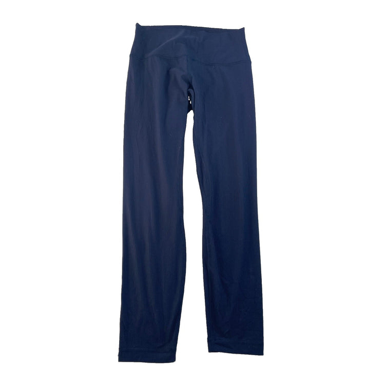Women's Lululemon High-Rise Ribbed Athletic Leggings Navy Blue Size 8