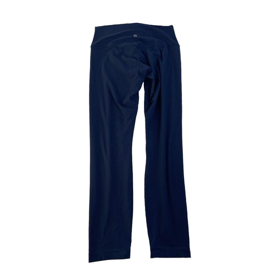 Women's Lululemon High-Rise Ribbed Athletic Leggings Navy Blue Size 8