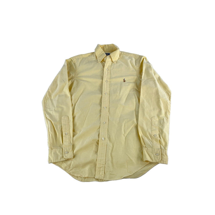 Mens Polo Ralph Lauren Classic Yellow ButtonUp Shirt Size Xs