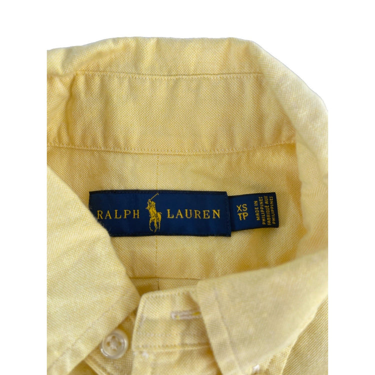 Mens Polo Ralph Lauren Classic Yellow ButtonUp Shirt Size Xs