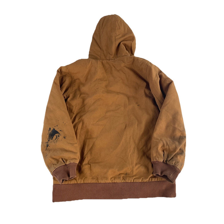 Youth Carhartt Brown Heavyweight Quilt Lined Hooded Coat Size Xl
