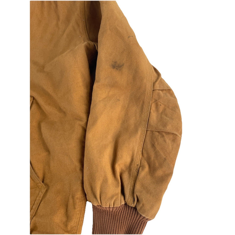 Youth Carhartt Brown Heavyweight Quilt Lined Hooded Coat Size Xl
