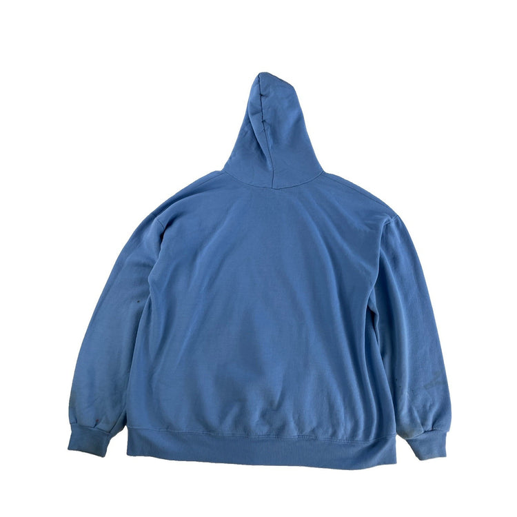 Mens Vintage Wrangler  Light Blue Graphic Pullover Hoodie Size 2XL