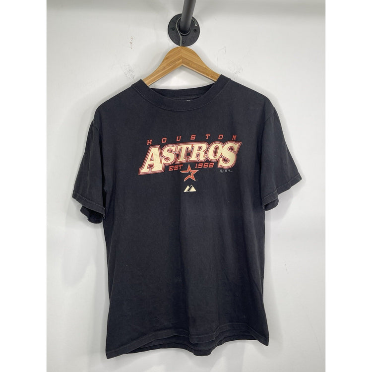 Vintage Mens 2007 Houston Astros Black Short Sleeve T Shirt Sz Medium