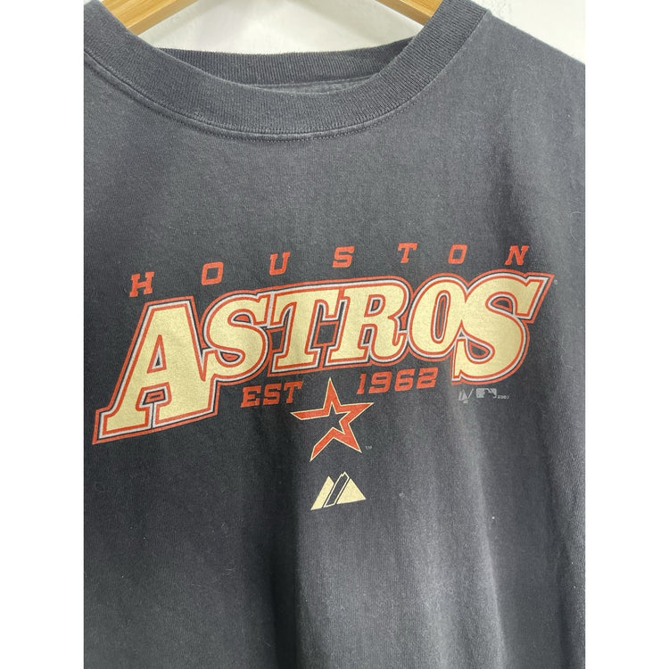 Vintage Mens 2007 Houston Astros Black Short Sleeve T Shirt Sz Medium