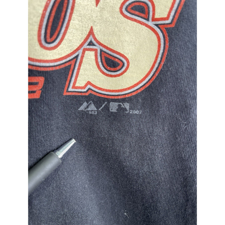Vintage Mens 2007 Houston Astros Black Short Sleeve T Shirt Sz Medium