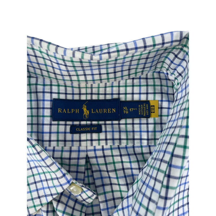Mens Ralph Lauren Multicolor Classic Fit Dress Shirt Size Xl 17.5