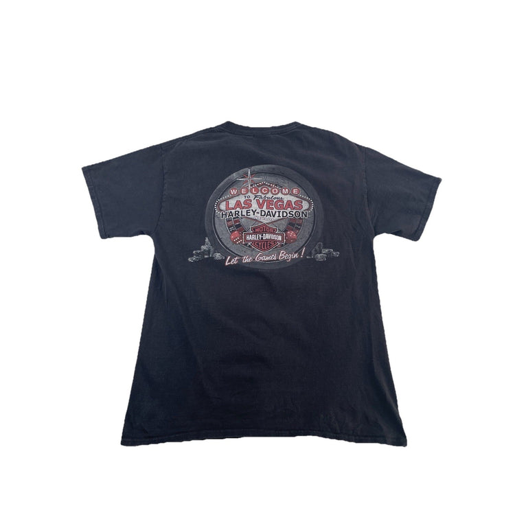 Mens Harley Davidson Black Nevada Las Vegas T Shirt Size Medium