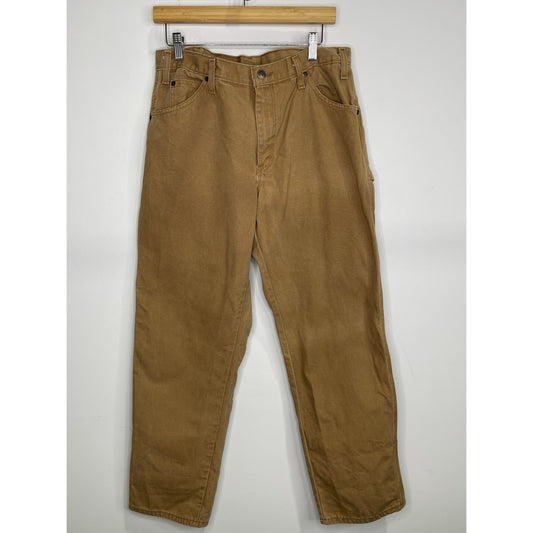 Mens Dickies Brown Carpenter Work Pants Sz 34