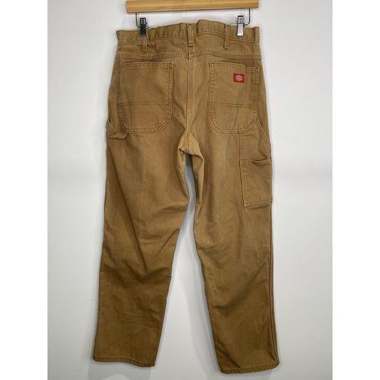 Mens Dickies Brown Carpenter Work Pants Sz 34