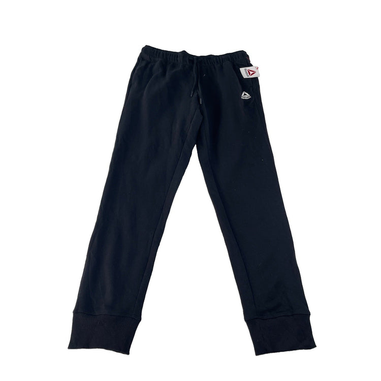 Mens Reebok NWT Black Fleece Drawstring Cuffed Athletic Gym Track Pants Size M⁠