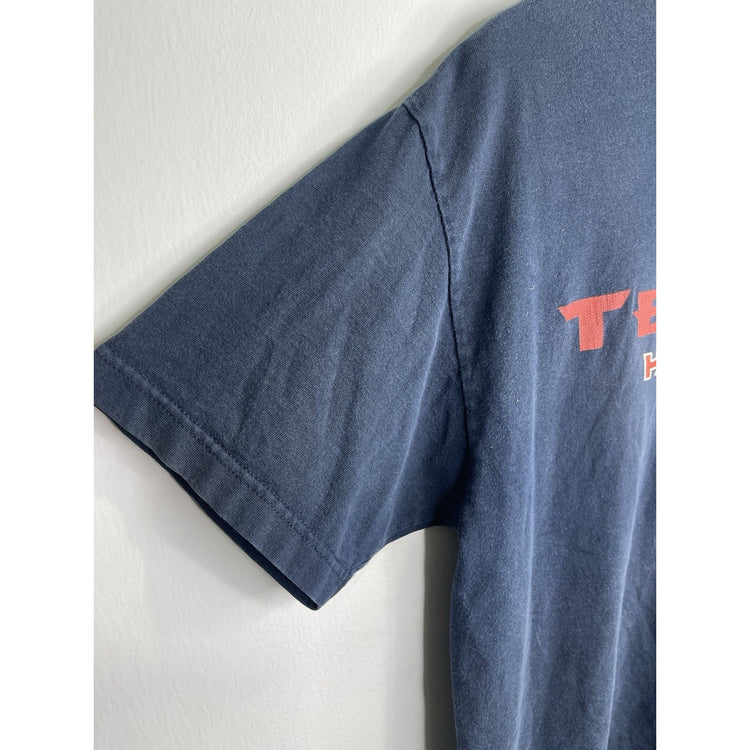 Adult VTG 2000s Houston Texans Graphic NFL Football Short Sleeve Blue Tee Sz L