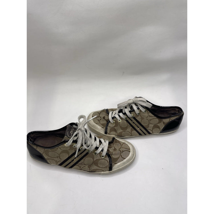 WOMENS COACH SIGNATURE Folly LACE UP TENNIS ATHLETIC FASHION SHOE Size 8