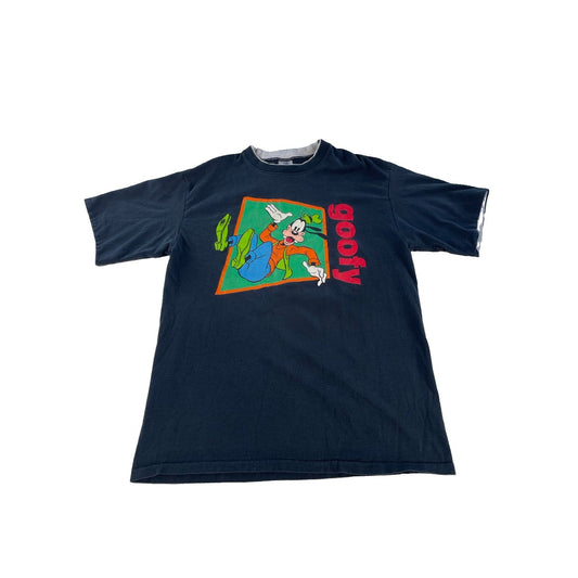 Mens Vintage The Disney Store Goofy Graphic T-Shirt Black Size XL
