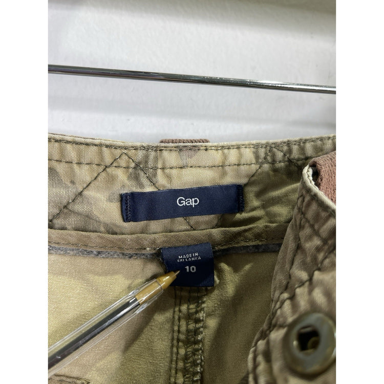 Womens Vintage Y2K Gap Cargo Pants Camo Loose Paratrooper Military Utility Sz 10