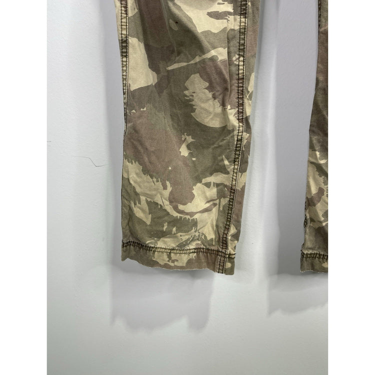 Womens Vintage Y2K Gap Cargo Pants Camo Loose Paratrooper Military Utility Sz 10